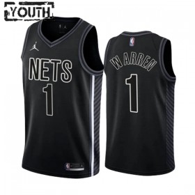 Dres Brooklyn Nets TJ Warren 1 2022-23 Statement Edition Crno Swingman - Dječji